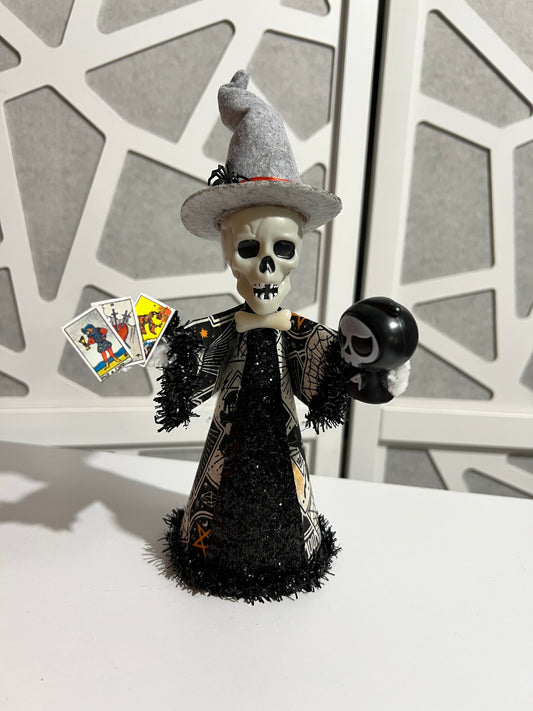 Retro Witch Doll - Skull with Tarot