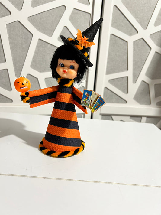 Retro Witch Doll - Stripes with tarot