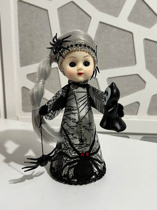 Retro Witch Doll - Spider Girl with Pet Spider