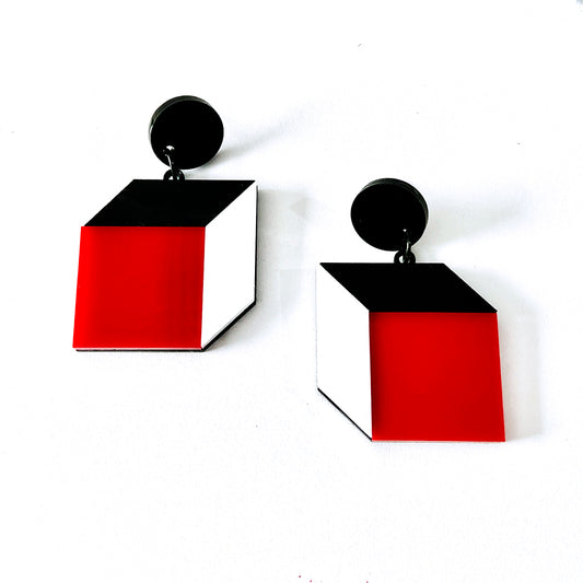 Trompe L'oeil Earrings - Power Colors